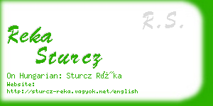 reka sturcz business card